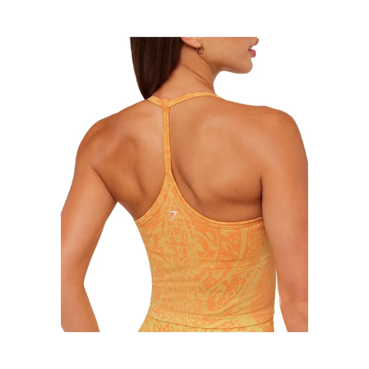 Gymshark Adapt Animal X Whitney Tank Top with Shelf "Sorbet Yellow Dayglow Peach" - HypeFly India View 6