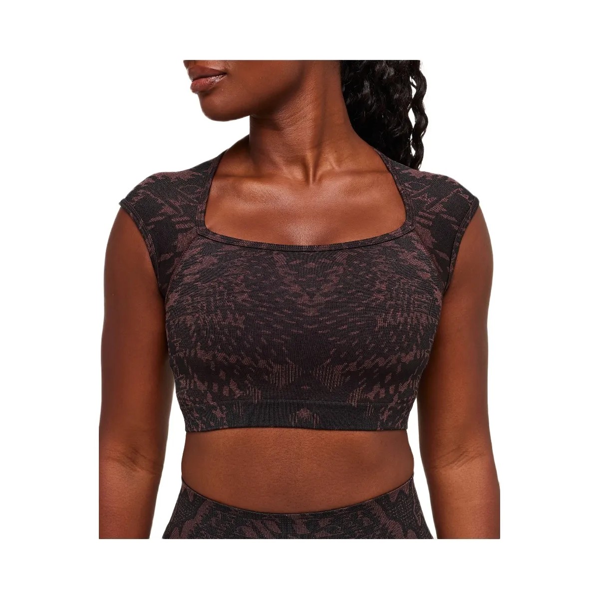 Gymshark Adapt Houndstooth Midi Top "Black Reset Pink" - HypeFly India View 4