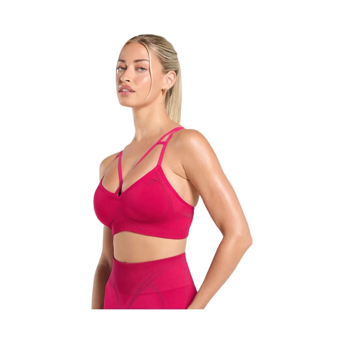 Gymshark Apex Contrast Sports Bra "Build Pink Asphalt Grey" - HypeFly India View 3