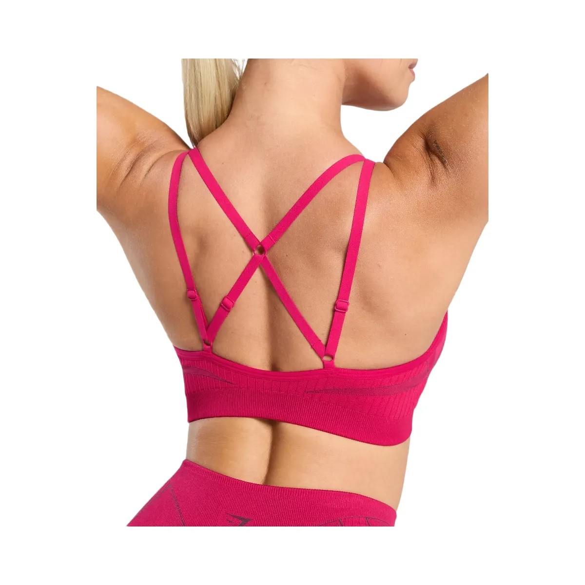 Gymshark Apex Contrast Sports Bra "Build Pink Asphalt Grey" - HypeFly India View 6