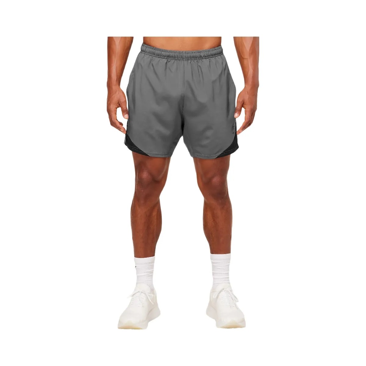 Gymshark Arrival Block 6" Shorts "Dark Grey" - HypeFly India View 1