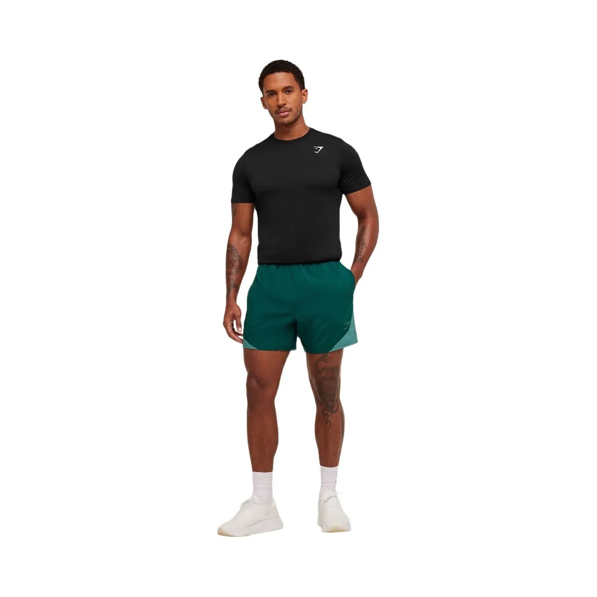 Gymshark Arrival Block 6" Shorts "Weighted Teal" - HypeFly India View 4