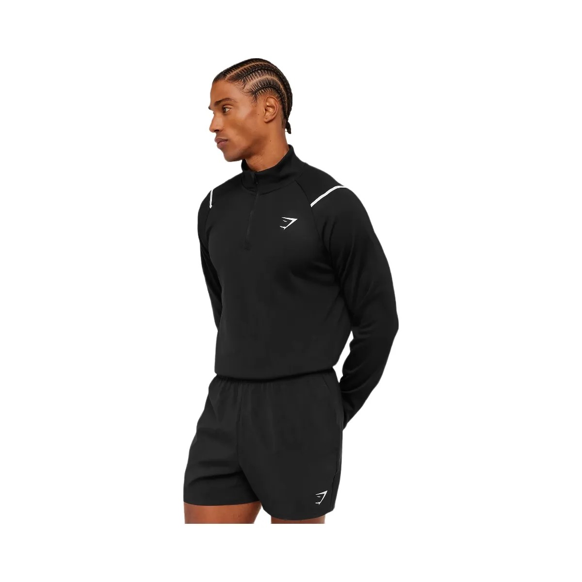 Gymshark Arrival Contrast 1/4 Zip "Black" - HypeFly India View 3