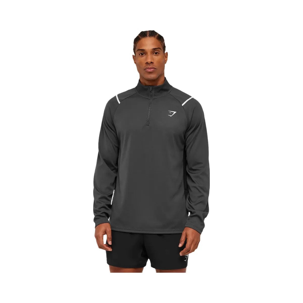 Gymshark Arrival Contrast 1/4 Zip "Grey Black" - HypeFly India View 4