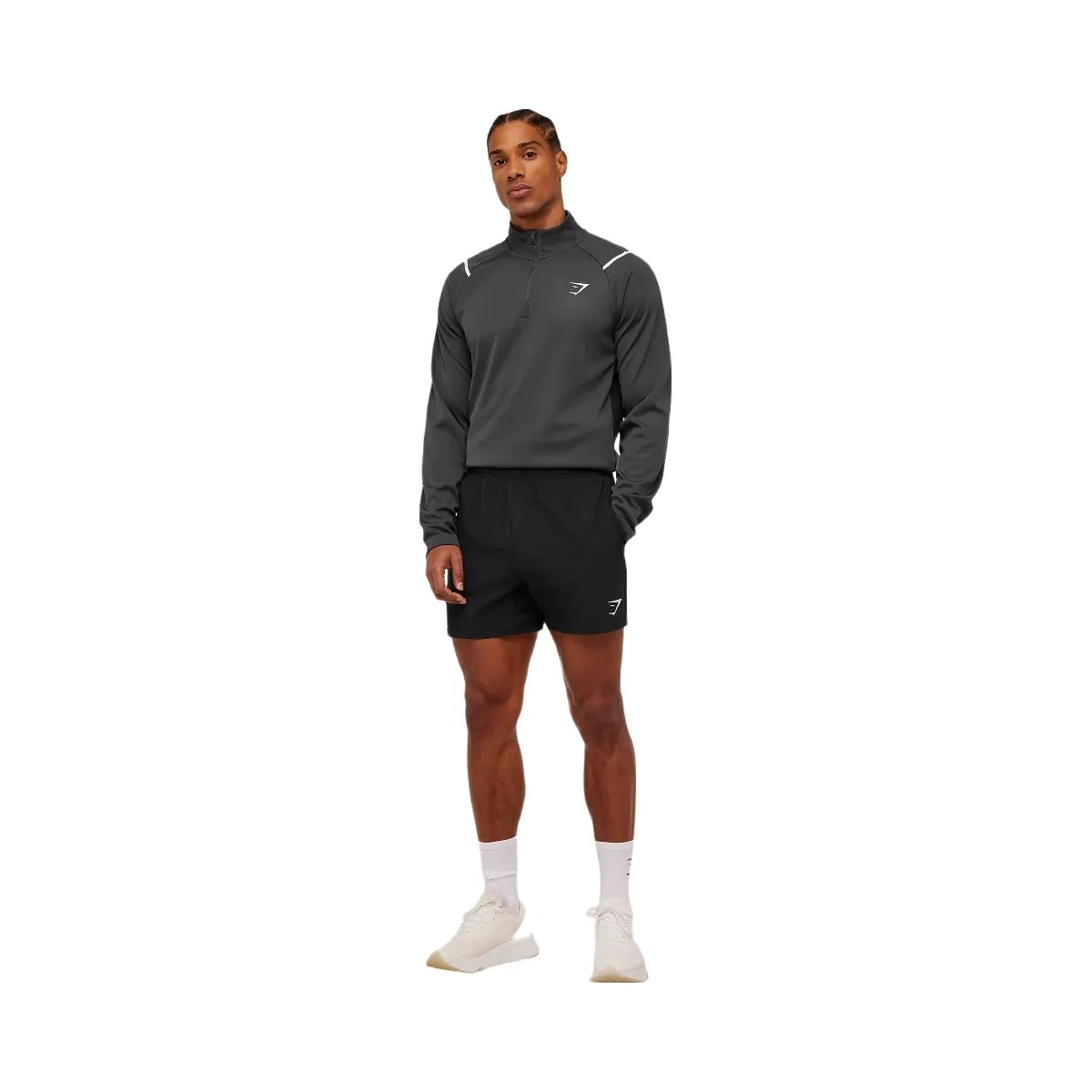 Gymshark Arrival Contrast 1/4 Zip "Grey Black" - HypeFly India View 5