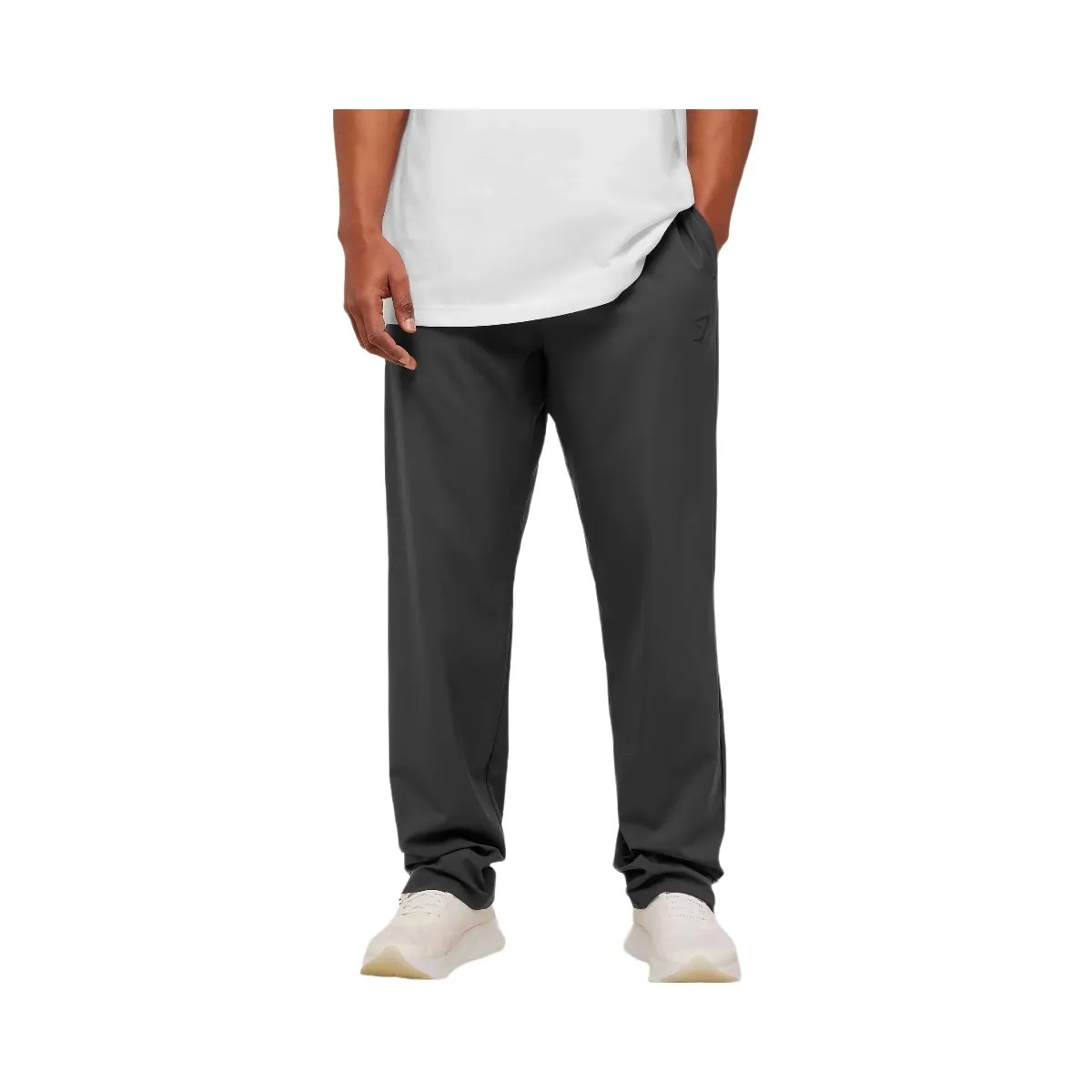 Gymshark Arrival Contrast Pants "Grey Black" - HypeFly India View 1