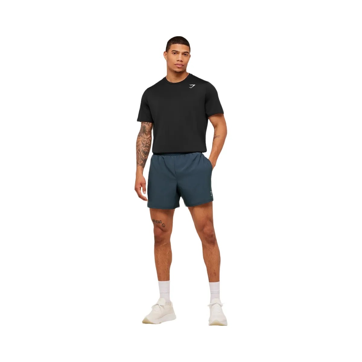 Gymshark Arrival Contrast Shorts "Stealth Blue Flow Blue" - HypeFly India View 4
