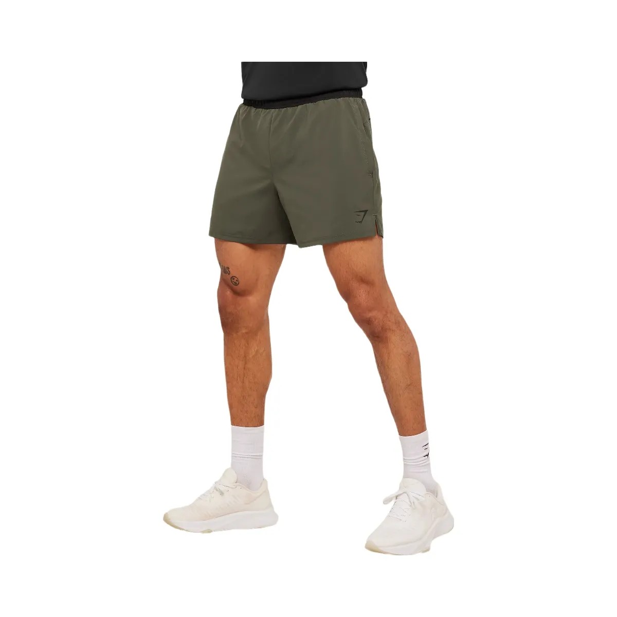 Gymshark Arrival Contrast Shorts "Strength Green Black" - HypeFly India View 2
