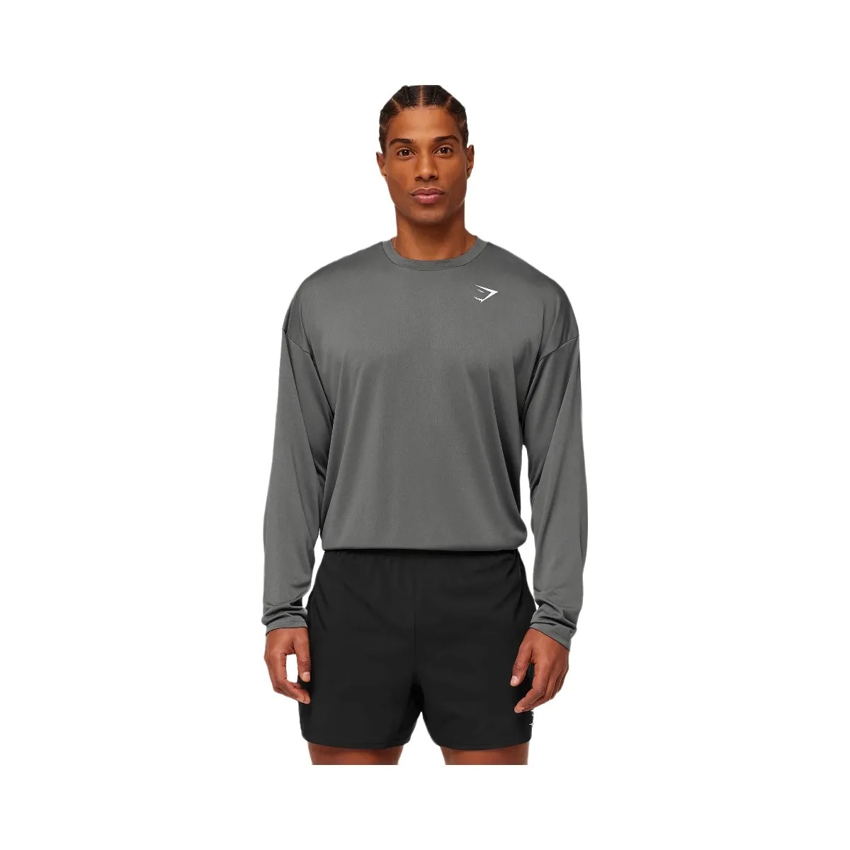 Gymshark Arrival Oversized Long Sleeve T-Shirt "Silhouette Grey" - HypeFly India View 1