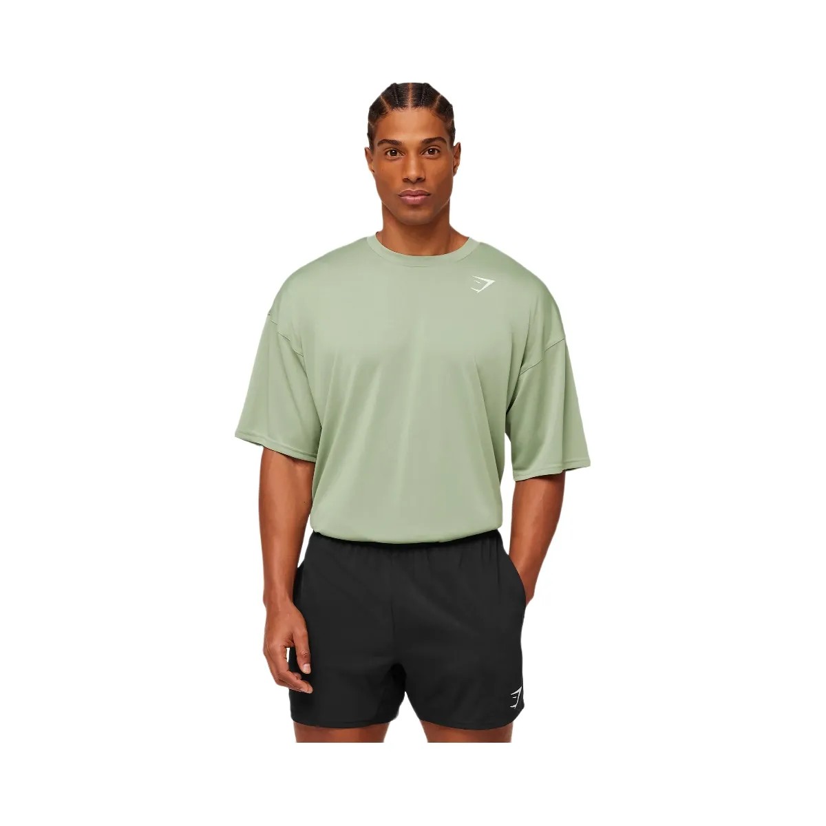 Gymshark Arrival Oversized T-Shirt "GS Haze Green" - HypeFly India View 1