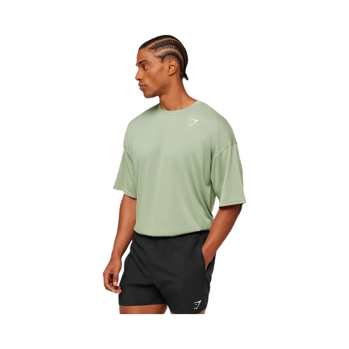 Gymshark Arrival Oversized T-Shirt "GS Haze Green" - HypeFly India View 3