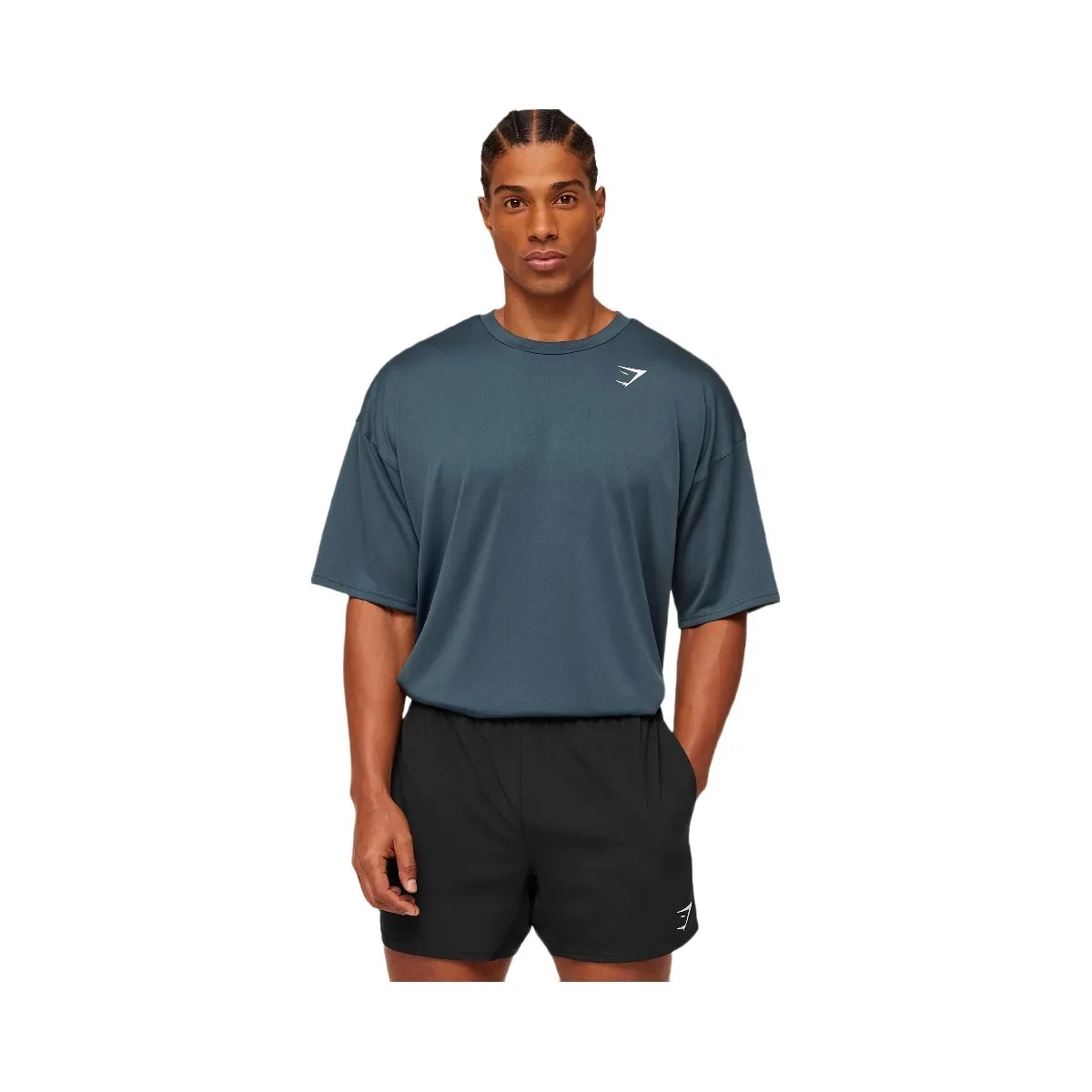 Gymshark Arrival Oversized T-Shirt "GS Stealth Blue" - HypeFly India View 1