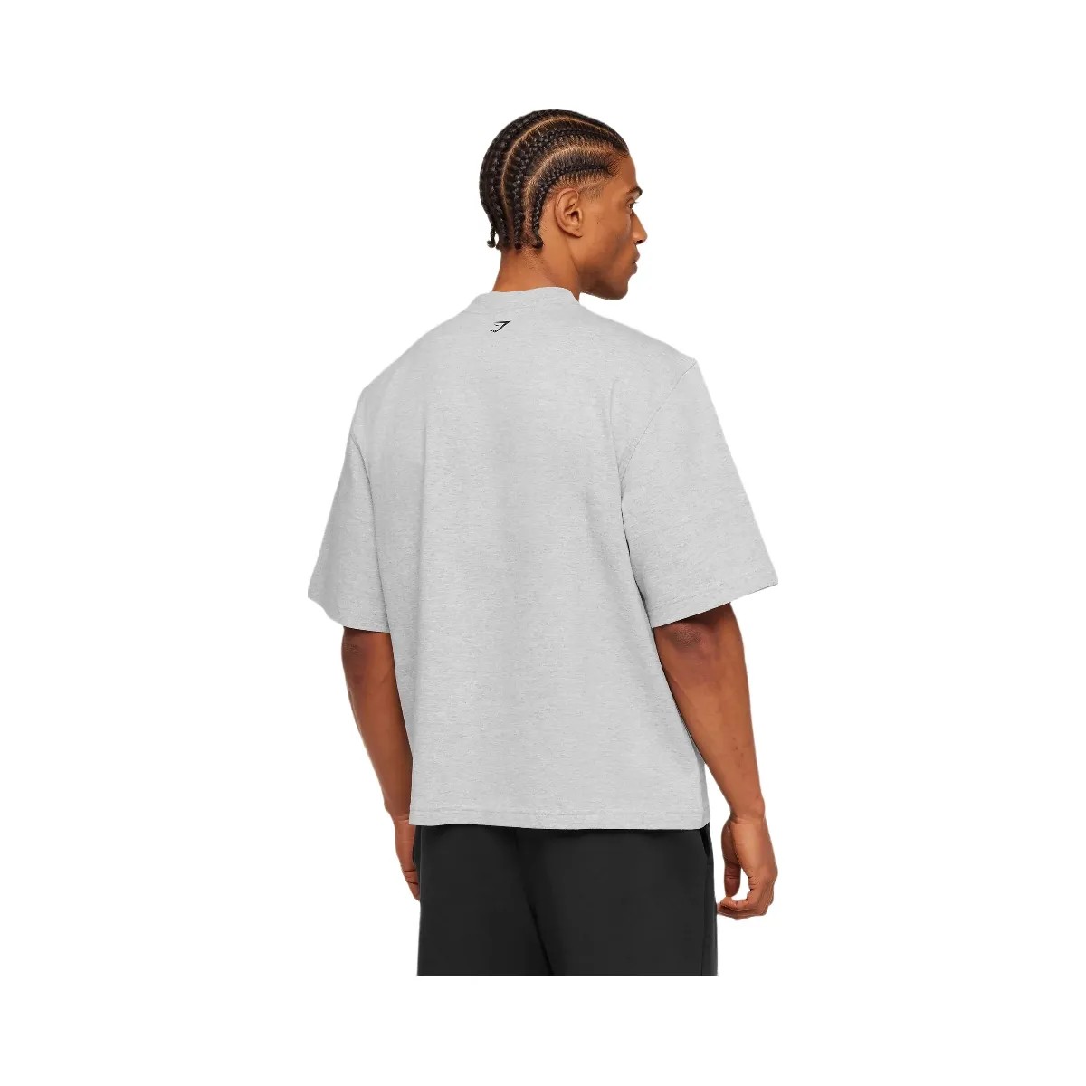 Gymshark Ath-State Graphic T-Shirt "Light Grey Core Marl" - HypeFly India View 2