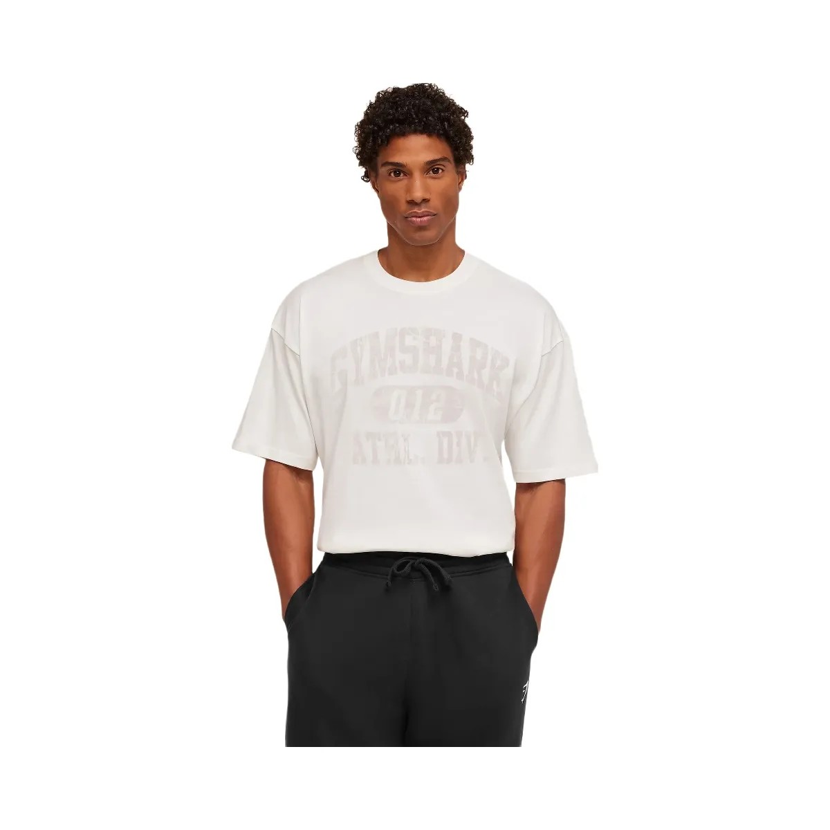 Gymshark Athletic Division Graphic T-Shirt "GS Soft White" - HypeFly India View 1
