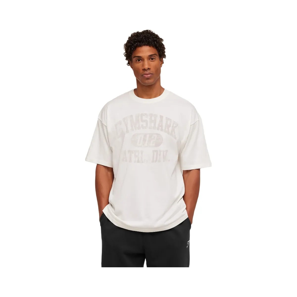 Gymshark Athletic Division Graphic T-Shirt "GS Soft White" - HypeFly India View 6