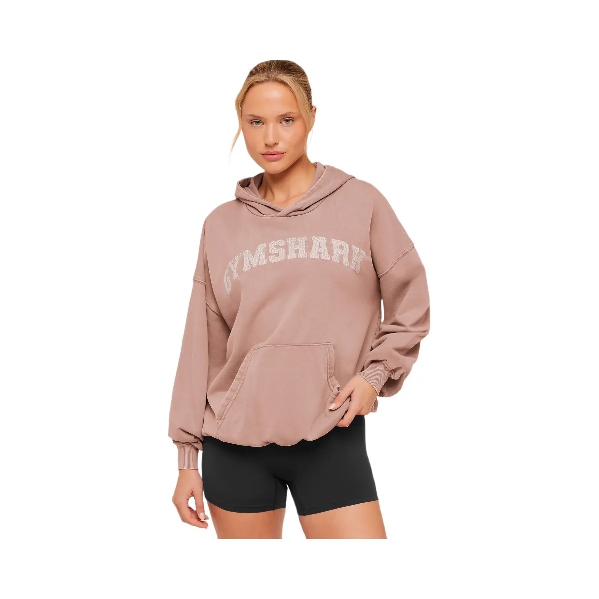 Gymshark Chainstitch Graphic Hoodie "Chestnut Pink Wash" - HypeFly India View 1