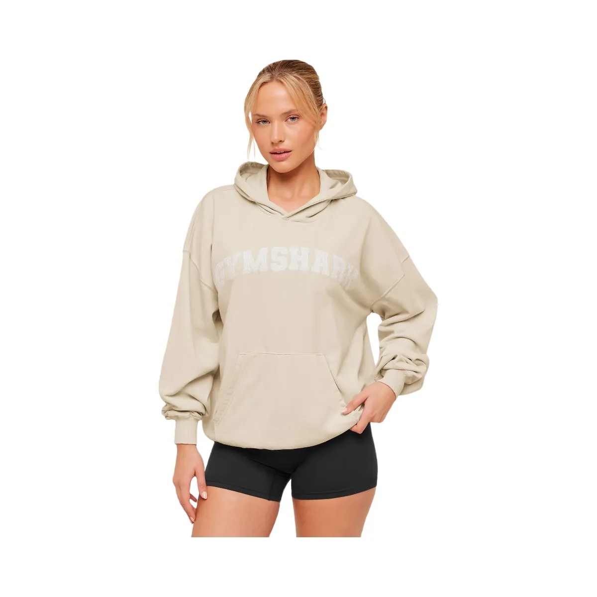 Gymshark Chainstitch Graphic Hoodie "Pebble Grey Wash" - HypeFly India View 1
