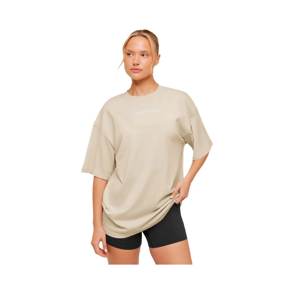 Gymshark Chainstitch Graphic Short Sleeve T-Shirt "Pebble Grey Wash" - HypeFly India View 1