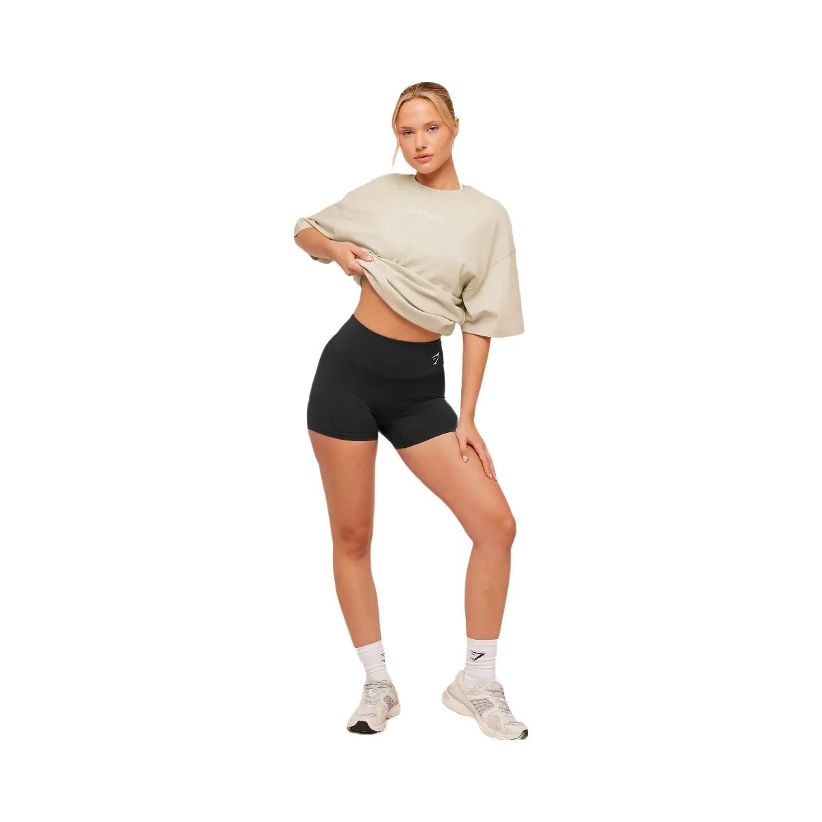Gymshark Chainstitch Graphic Short Sleeve T-Shirt "Pebble Grey Wash" - HypeFly India View 4