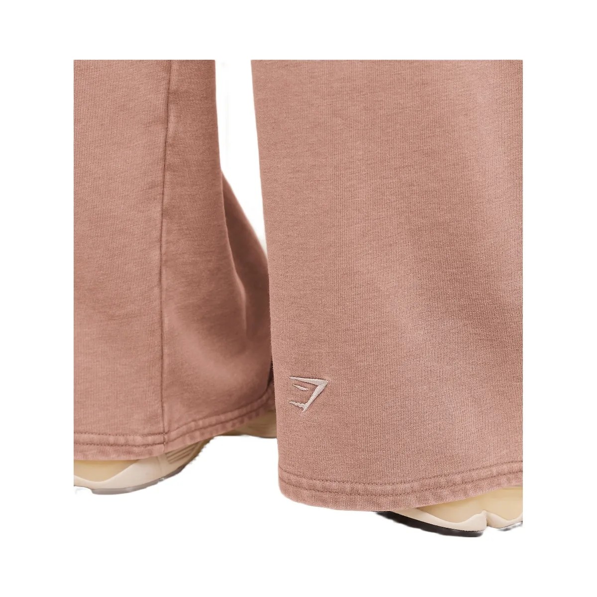 Gymshark Chainstitch Graphic Wide Leg Joggers "Chestnut Pink Wash" - HypeFly India View 6