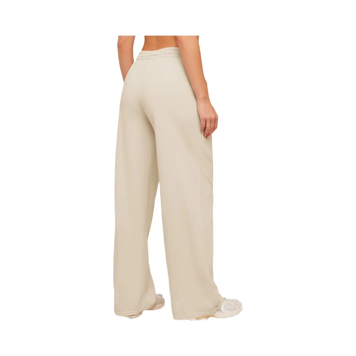 Gymshark Chainstitch Graphic Wide Leg Joggers "Pebble Grey Wash" - HypeFly India View 2