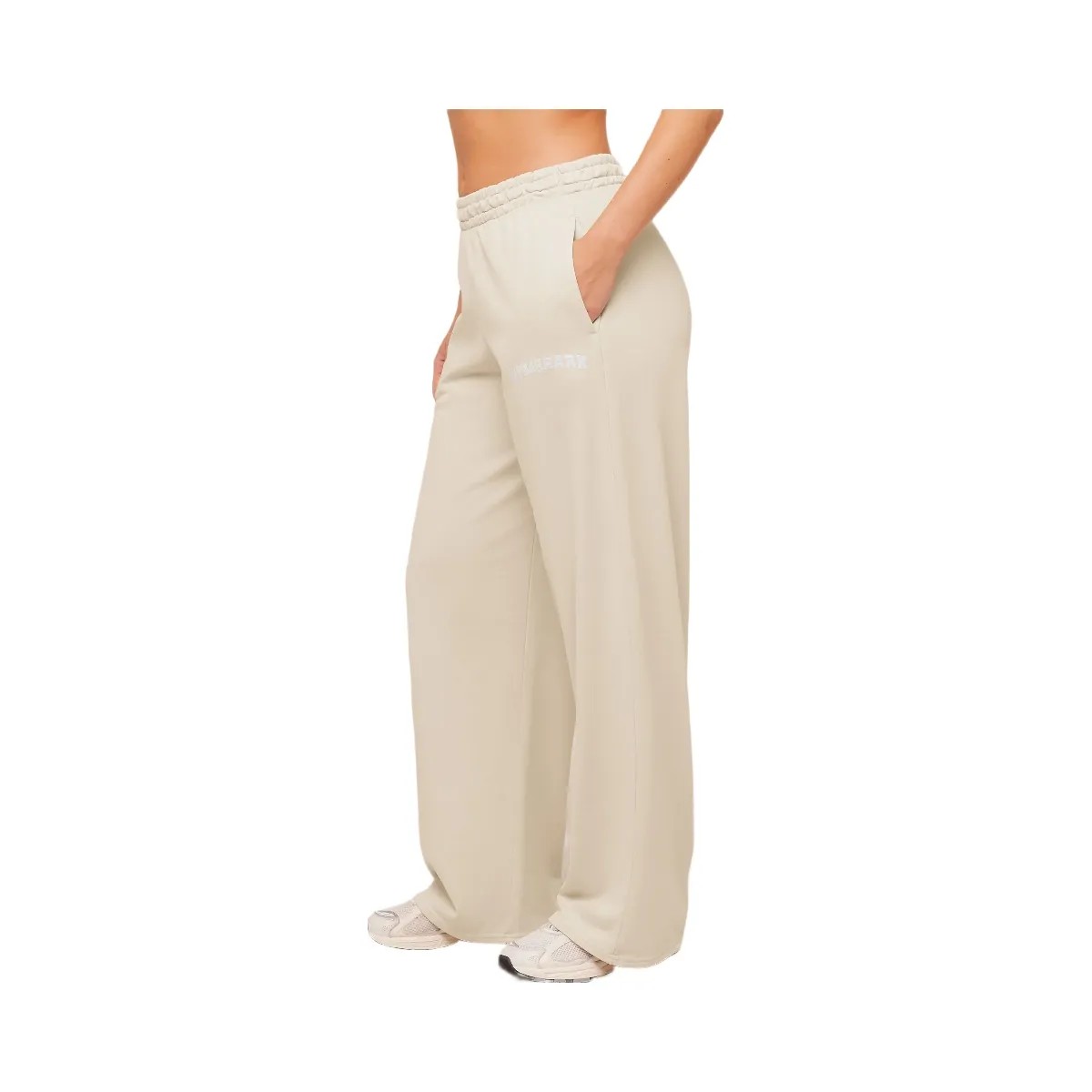Gymshark Chainstitch Graphic Wide Leg Joggers "Pebble Grey Wash" - HypeFly India View 3