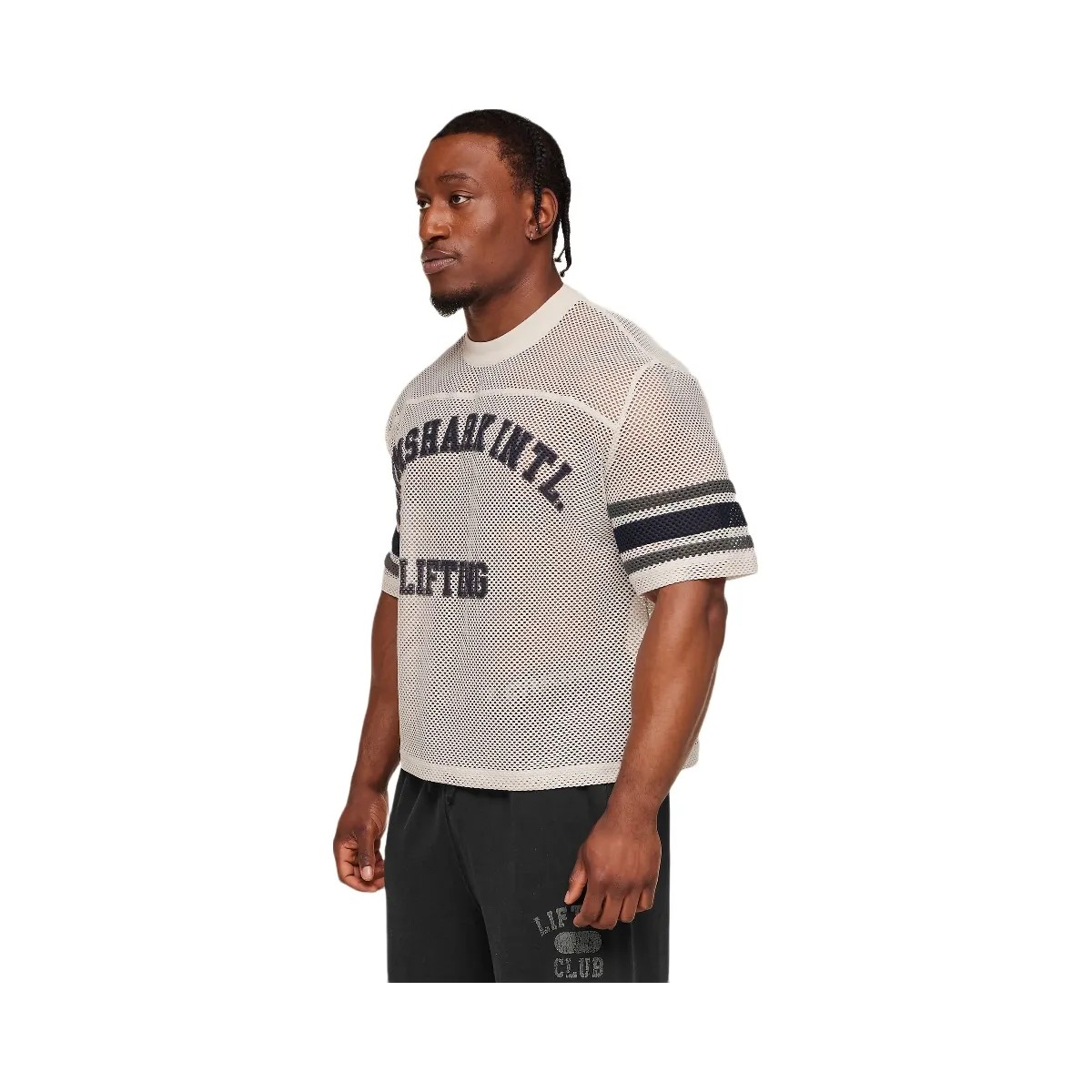 Gymshark Collective Mesh Contrast Jersey "Tinted White" - HypeFly India View 4
