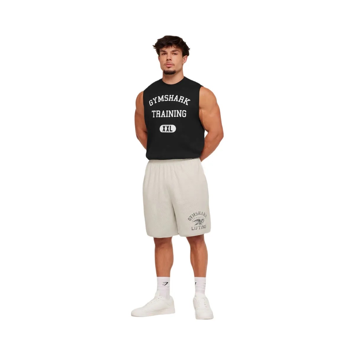 Gymshark Collective Mesh Shorts "Tinted White" - HypeFly India View 3