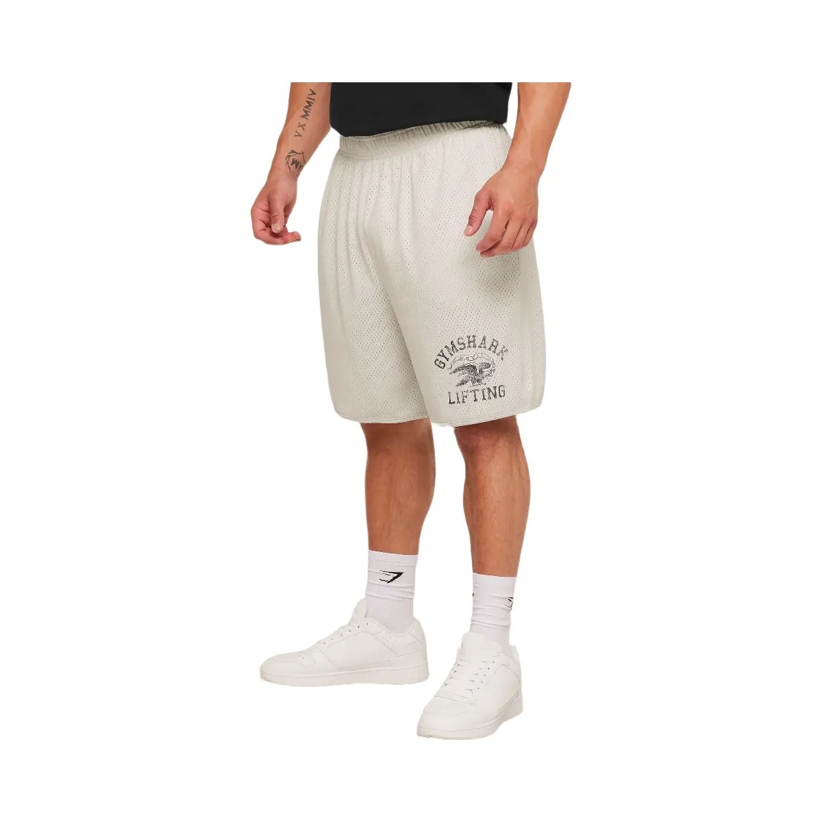 Gymshark Collective Mesh Shorts "Tinted White" - HypeFly India View 4