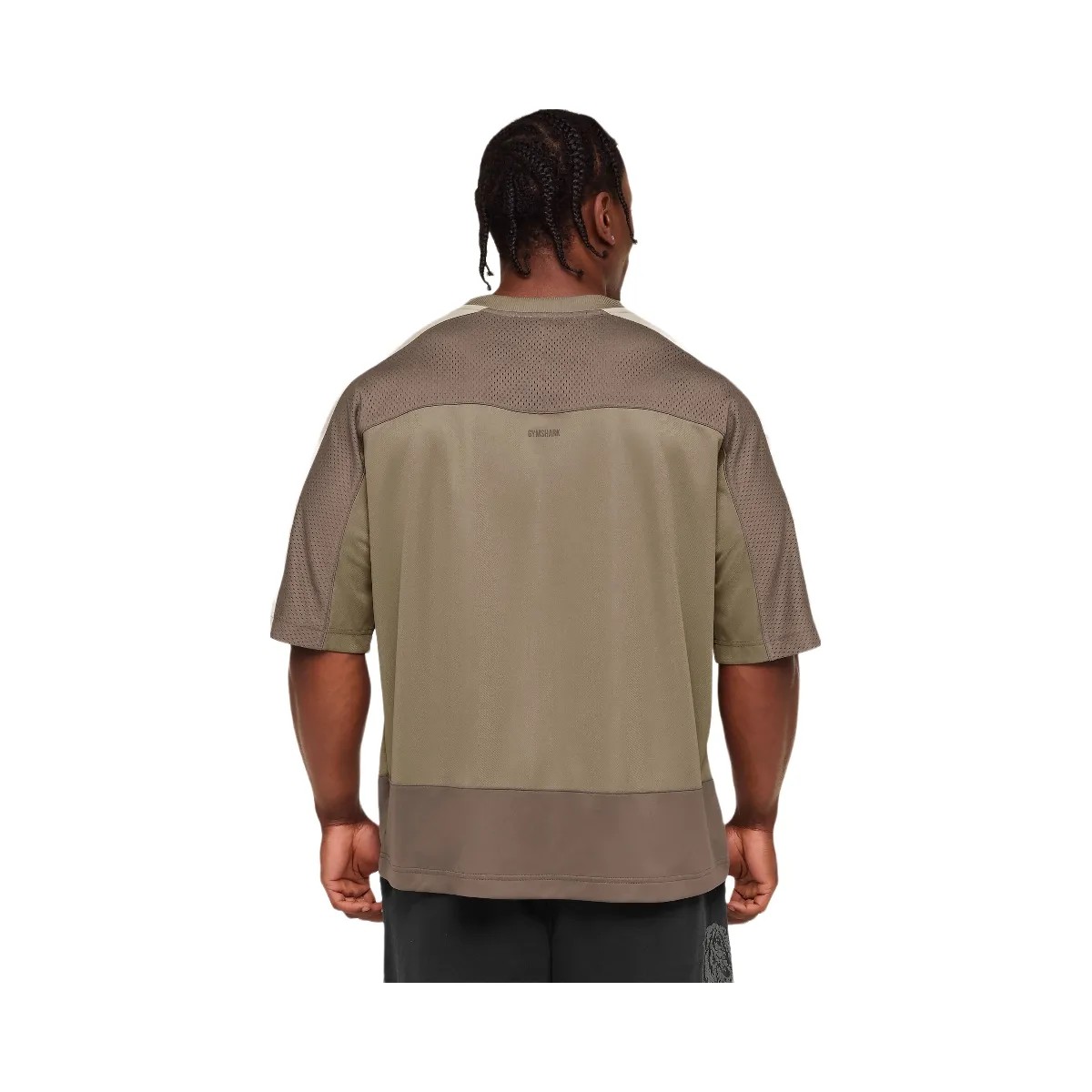 Gymshark Collective Mesh Wordmark Jersey "Lifestyle Brown Soft Brown Pebble Grey" - HypeFly India View 2