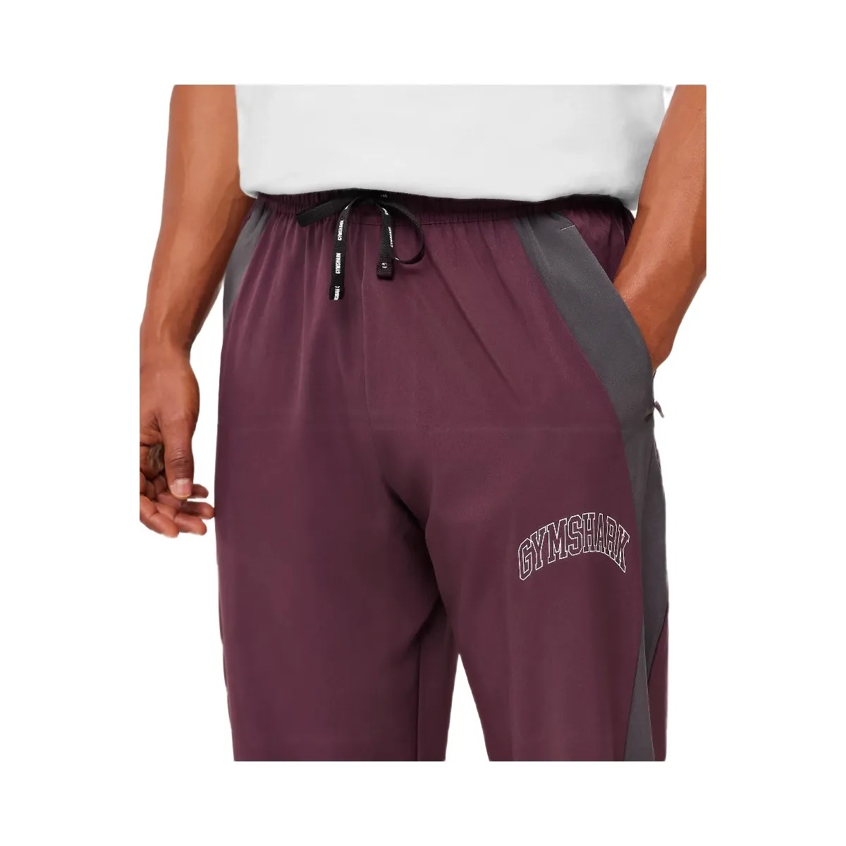 Gymshark Collegiate Tech Pants "GS Impact Burgundy" - HypeFly India View 5
