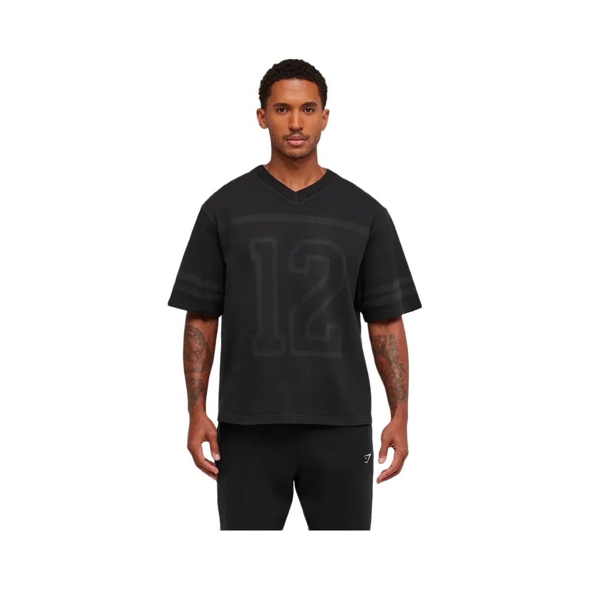 Gymshark Collegiate Washed Jersey T-Shirt "Black" - HypeFly India View 1