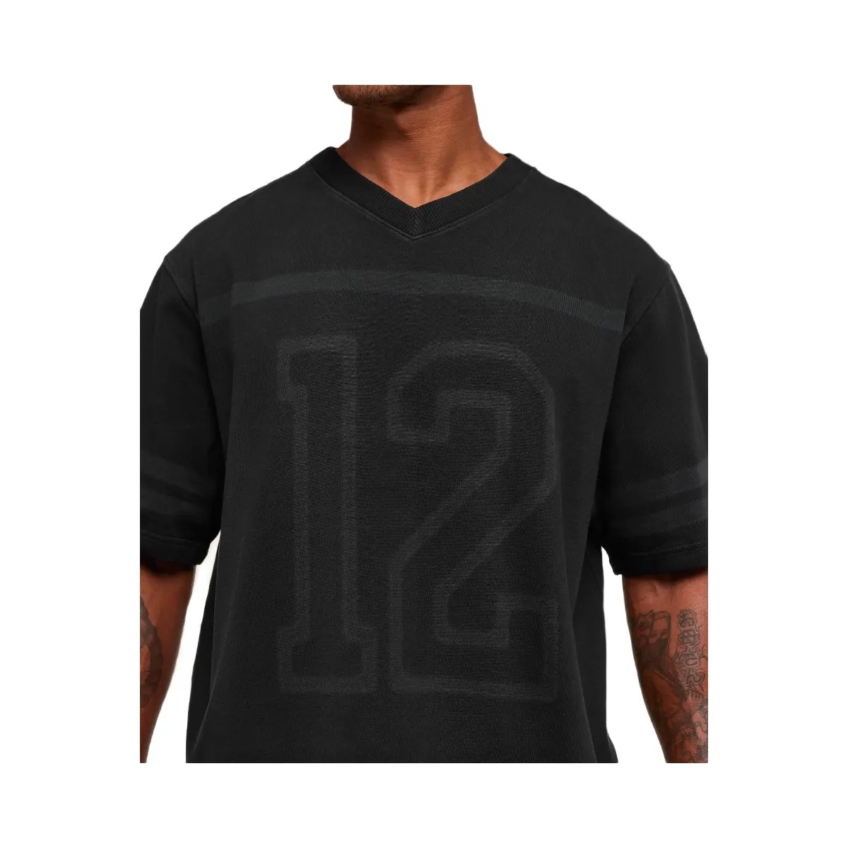 Gymshark Collegiate Washed Jersey T-Shirt "Black" - HypeFly India View 6