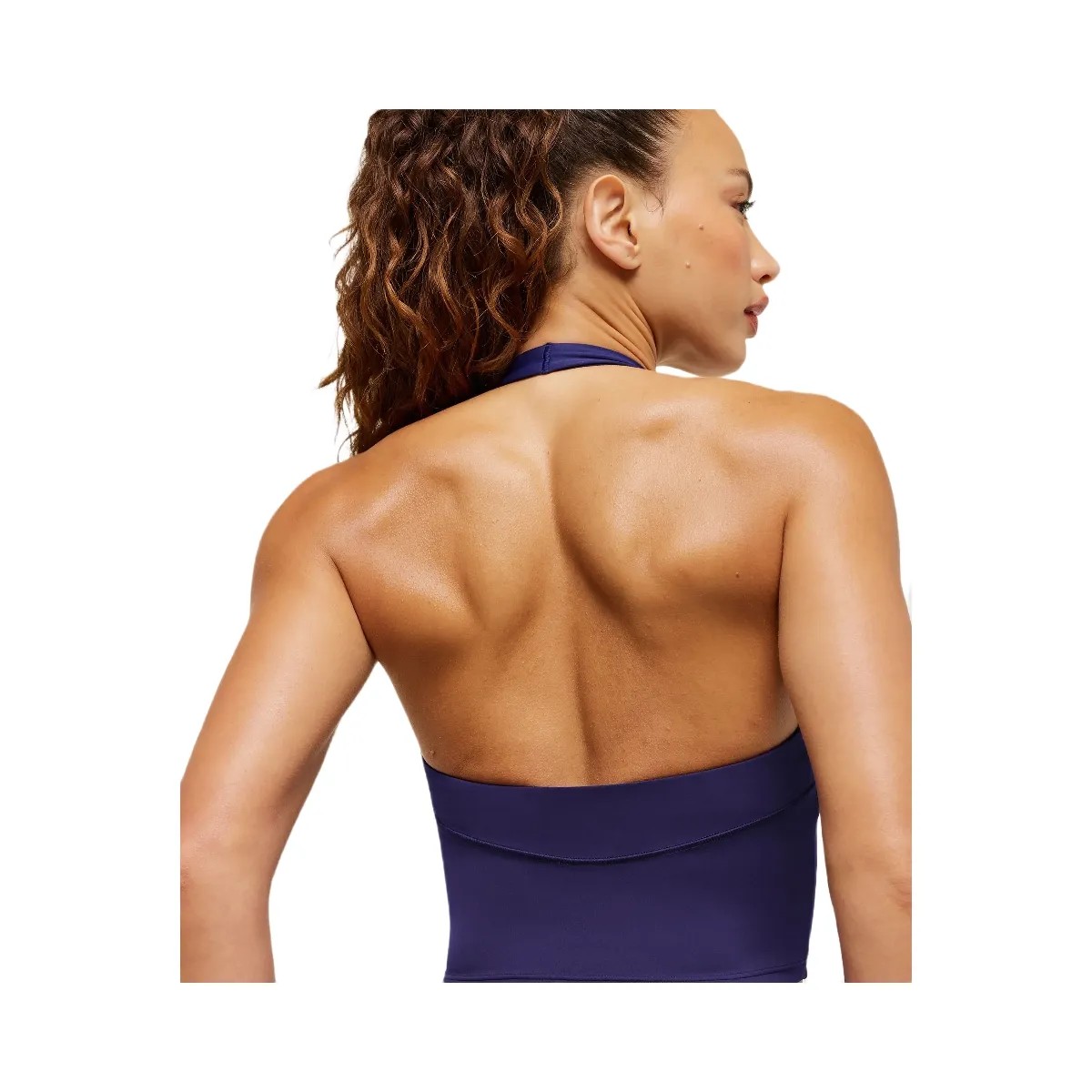 Gymshark Colour Block Halter Neck Tank With Shelf "Indigo Purple" - HypeFly India View 5