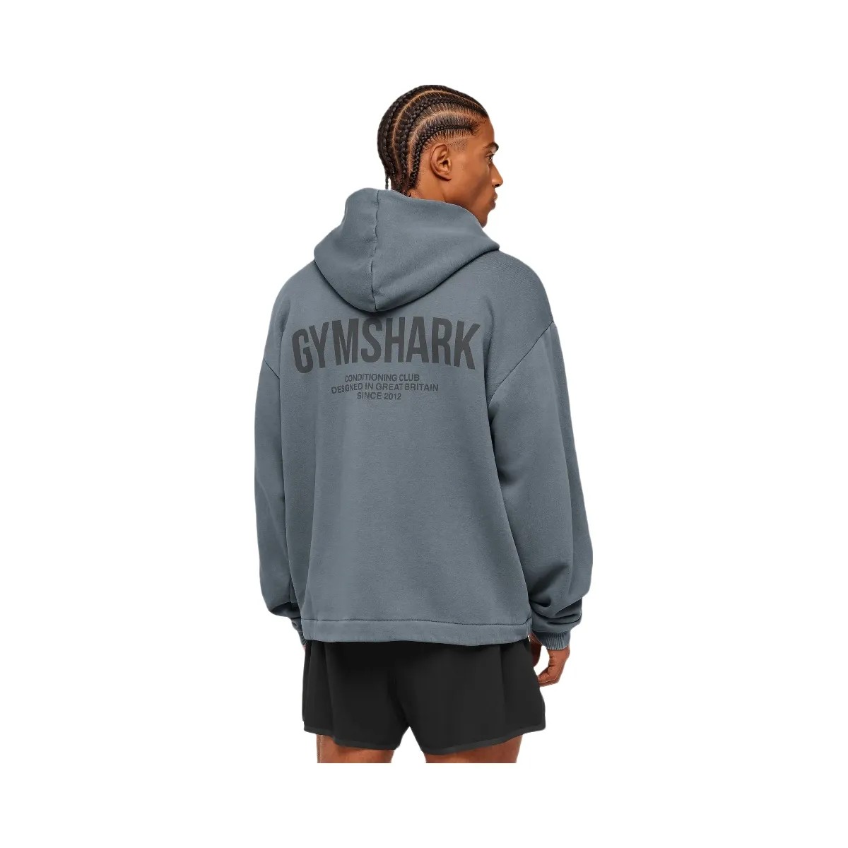 Gymshark Conditioning Club Washed Zip Through Hoodie "Iron Blue Wash" - HypeFly India View 1