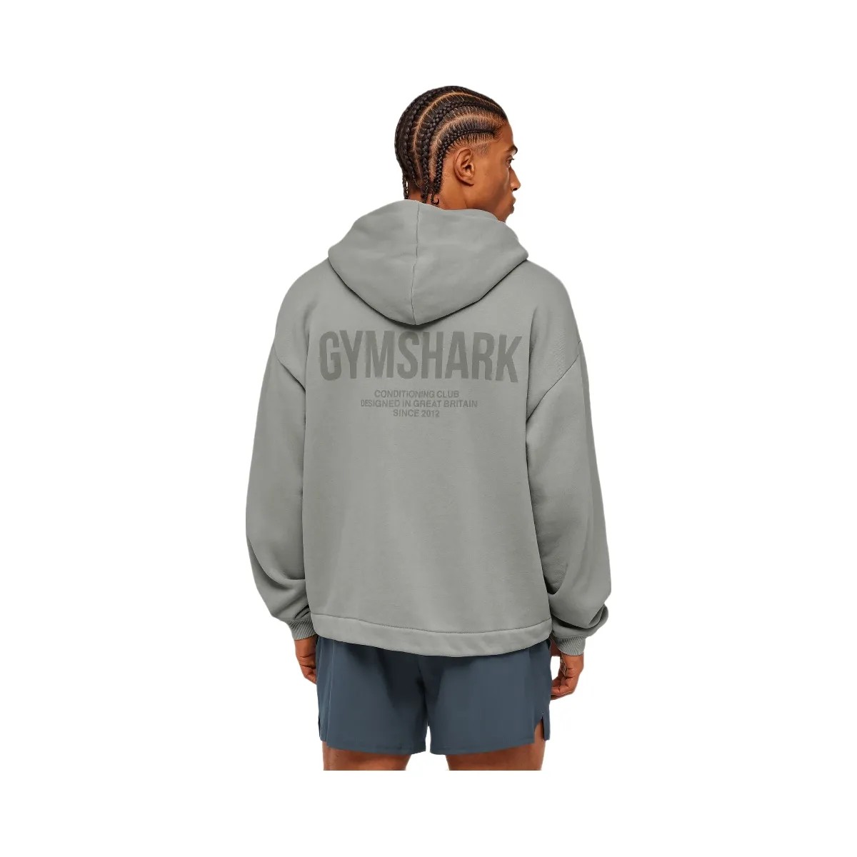Gymshark Conditioning Club Washed Zip Through Hoodie "Smokey Grey Wash" - HypeFly India View 1