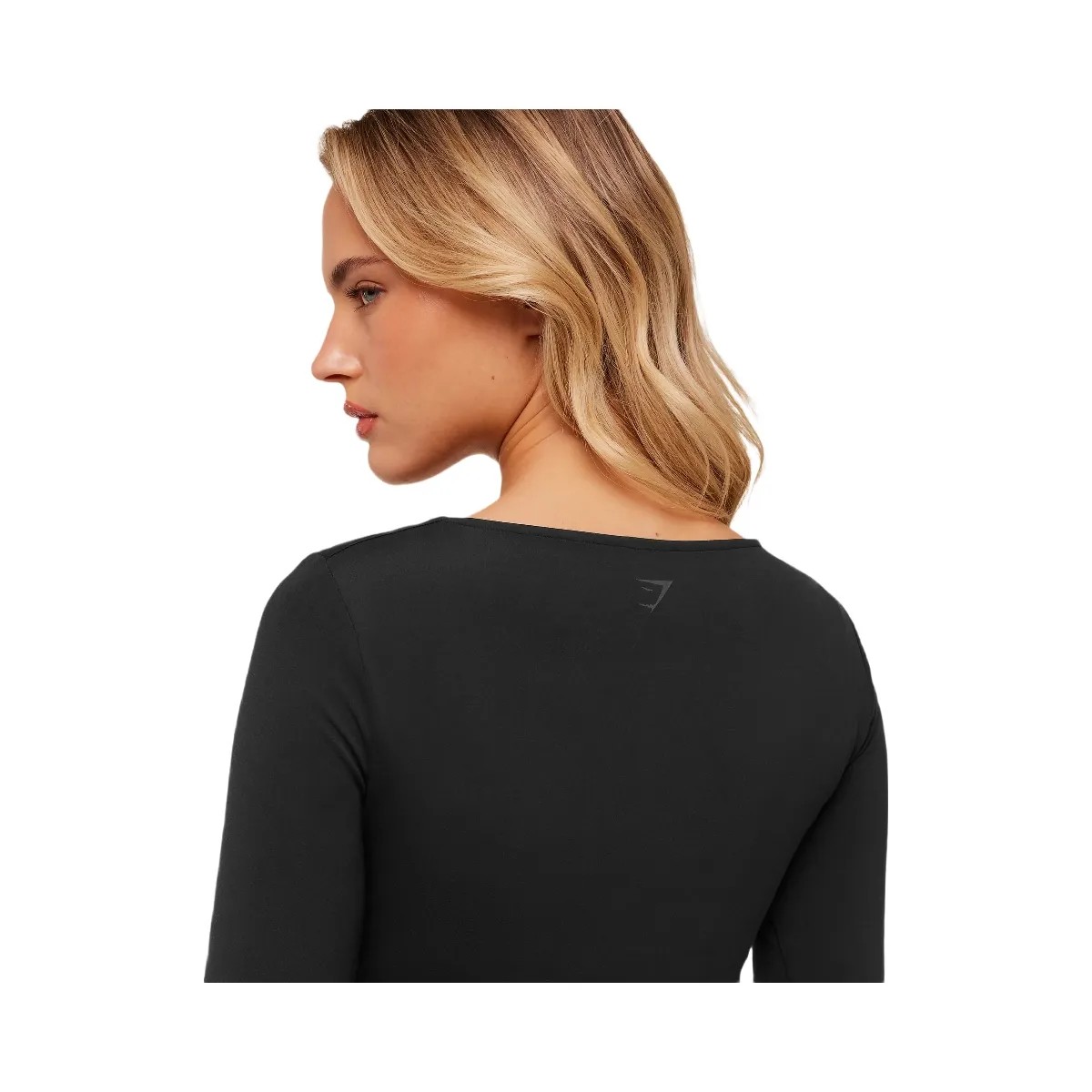 Gymshark Corset Long Sleeve Crop Top "GS Black" - HypeFly India View 6