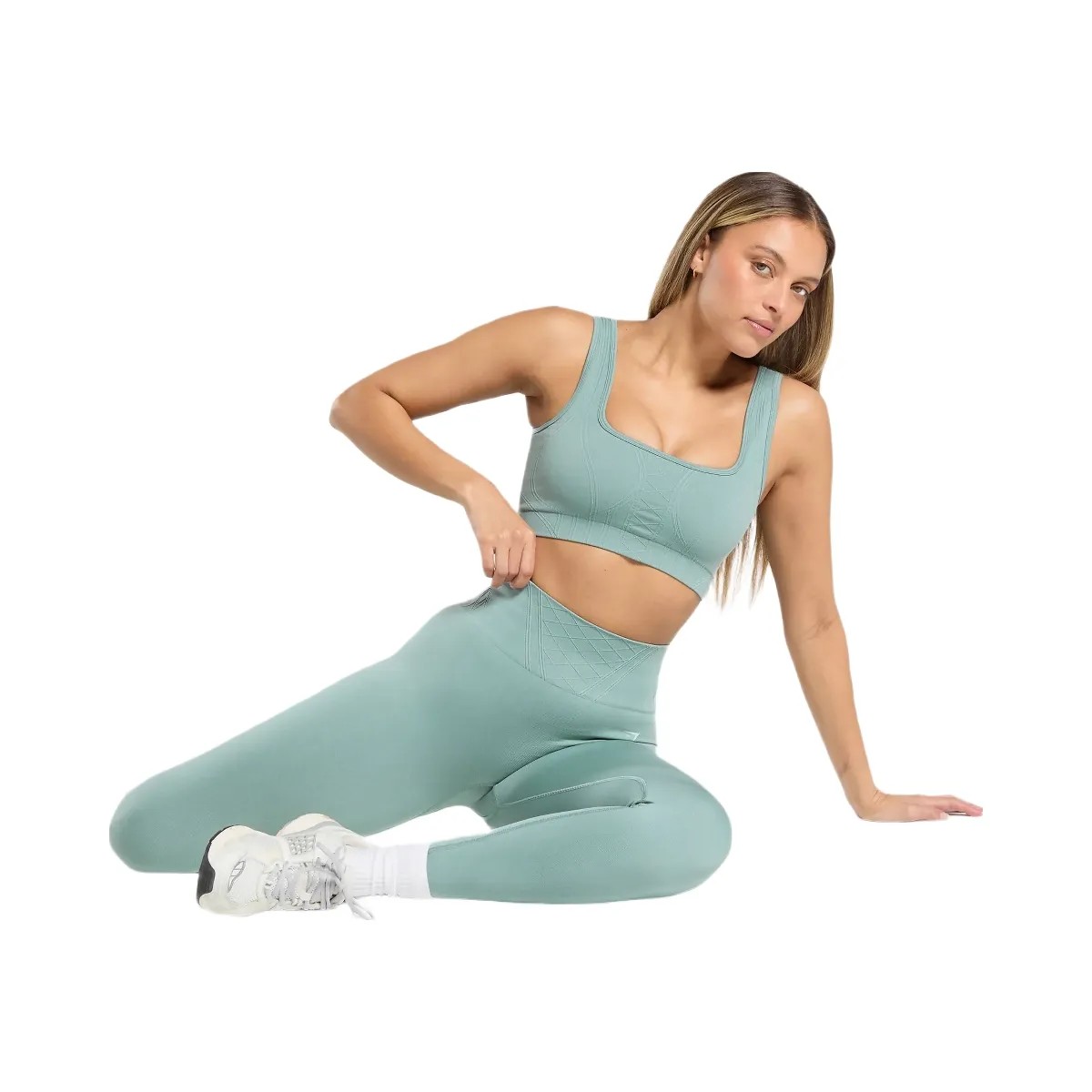 Gymshark Corset Seamless Sports Bra "Celeste Blue" - HypeFly India View 3