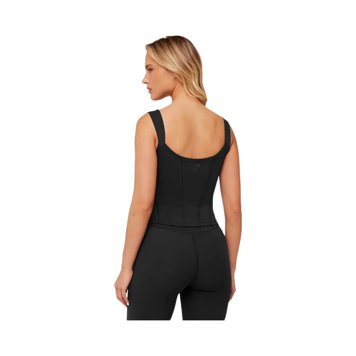 Gymshark Corset Tank Top "GS Black" - HypeFly India View 2