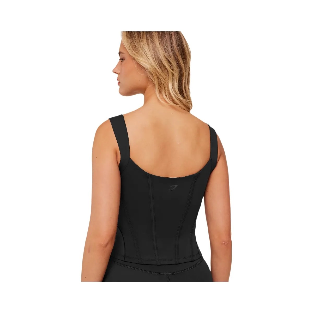 Gymshark Corset Tank Top "GS Black" - HypeFly India View 6