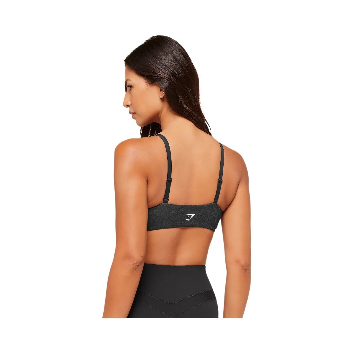 Gymshark Cotton Twist Front Bralette "Bros Midnight Black Marl" - HypeFly India View 2