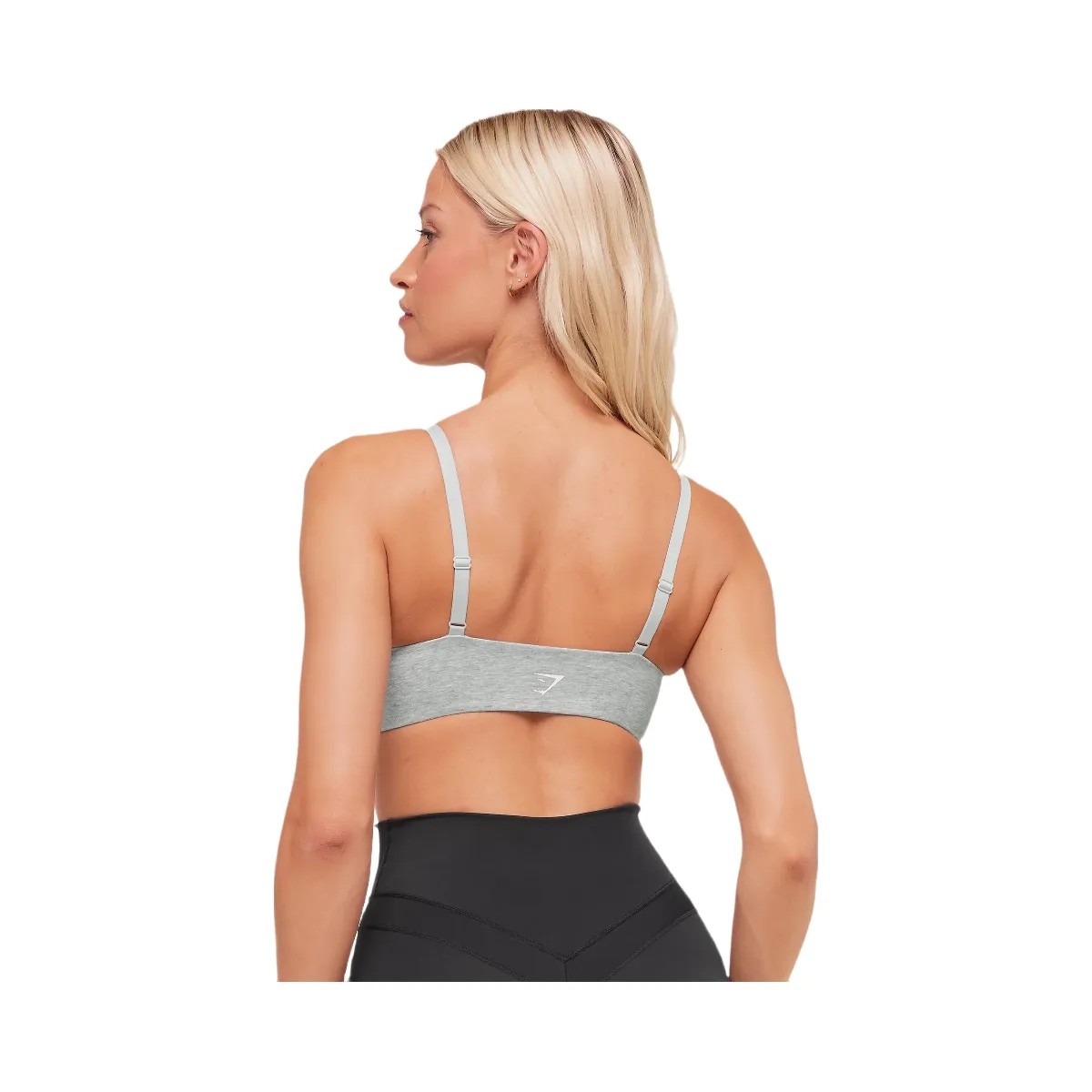 Gymshark Cotton Twist Front Bralette "Light Grey Core Marl" - HypeFly India View 2