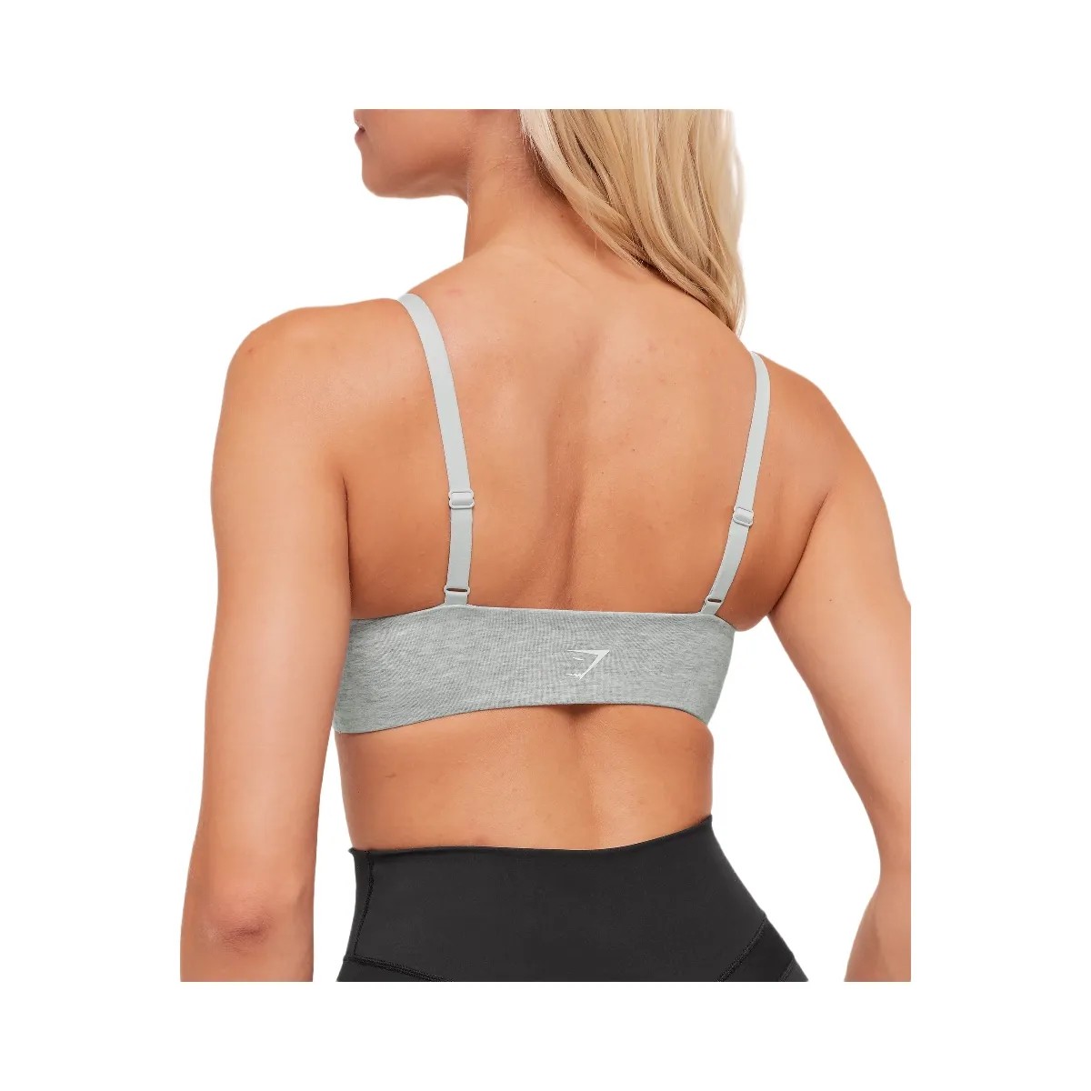 Gymshark Cotton Twist Front Bralette "Light Grey Core Marl" - HypeFly India View 6