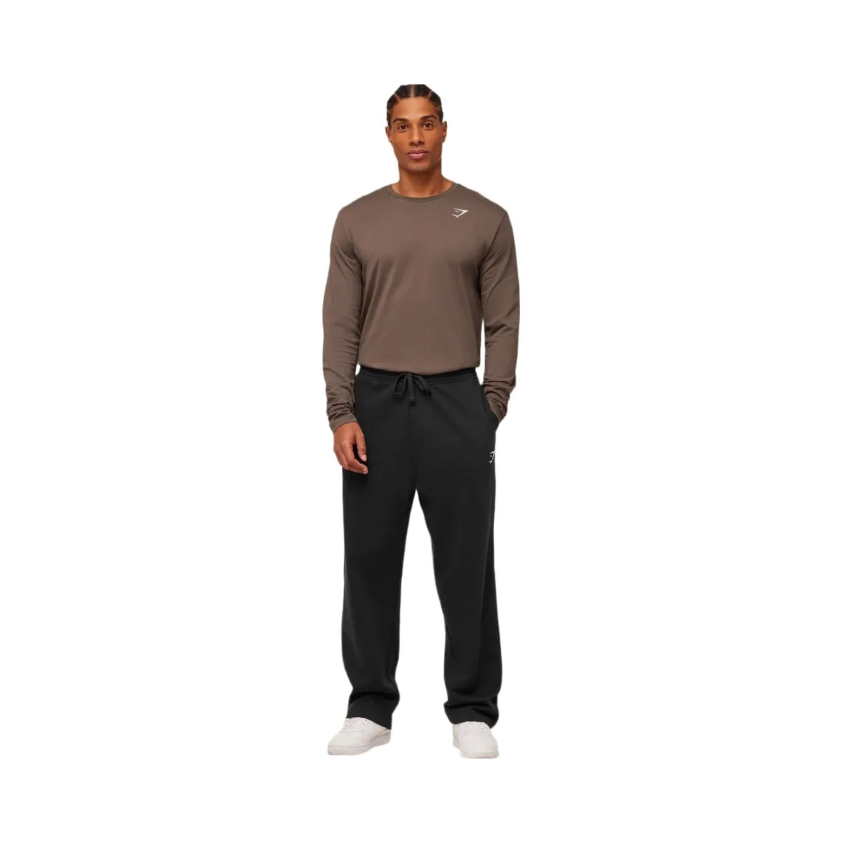 Gymshark Crest Long Sleeve T-Shirt "Soft Brown" - HypeFly India View 4