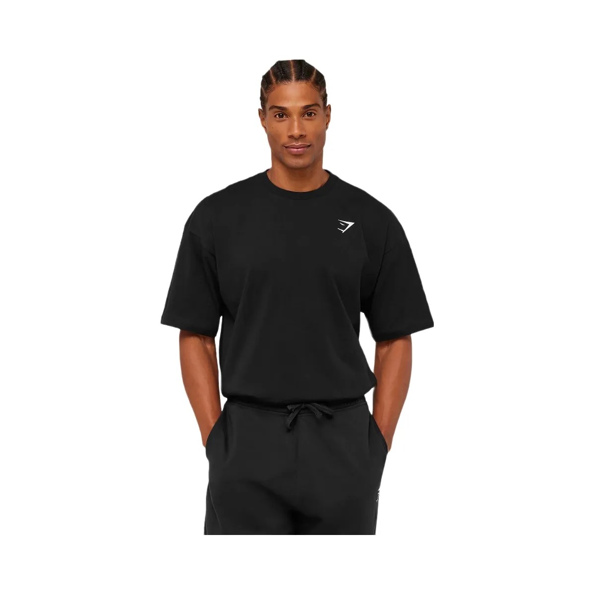 Gymshark Crest Oversized T-Shirt "GS Black" - HypeFly India View 1