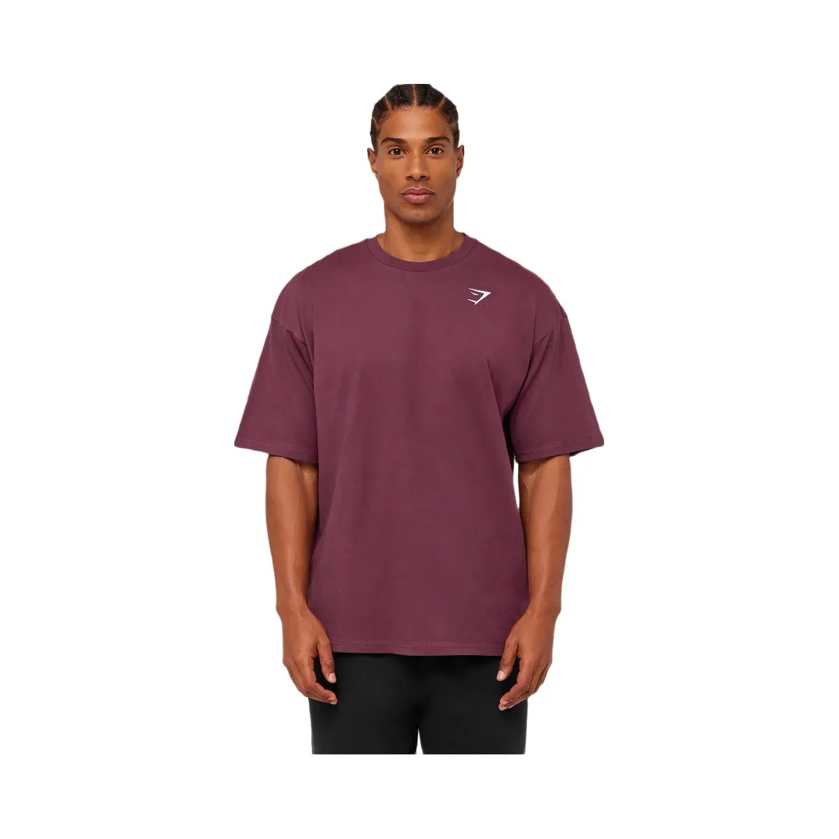 Gymshark Crest Oversized T-Shirt "GS Impact Burgundy" - HypeFly India View 4