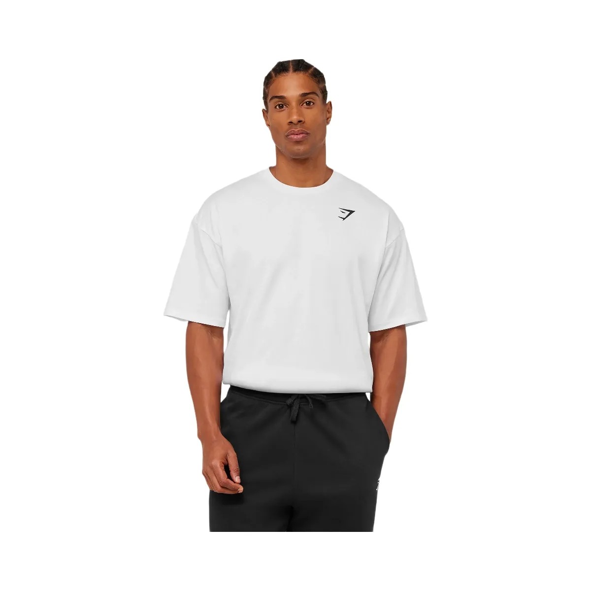 Gymshark Crest Oversized T-Shirt "GS White" - HypeFly India View 1