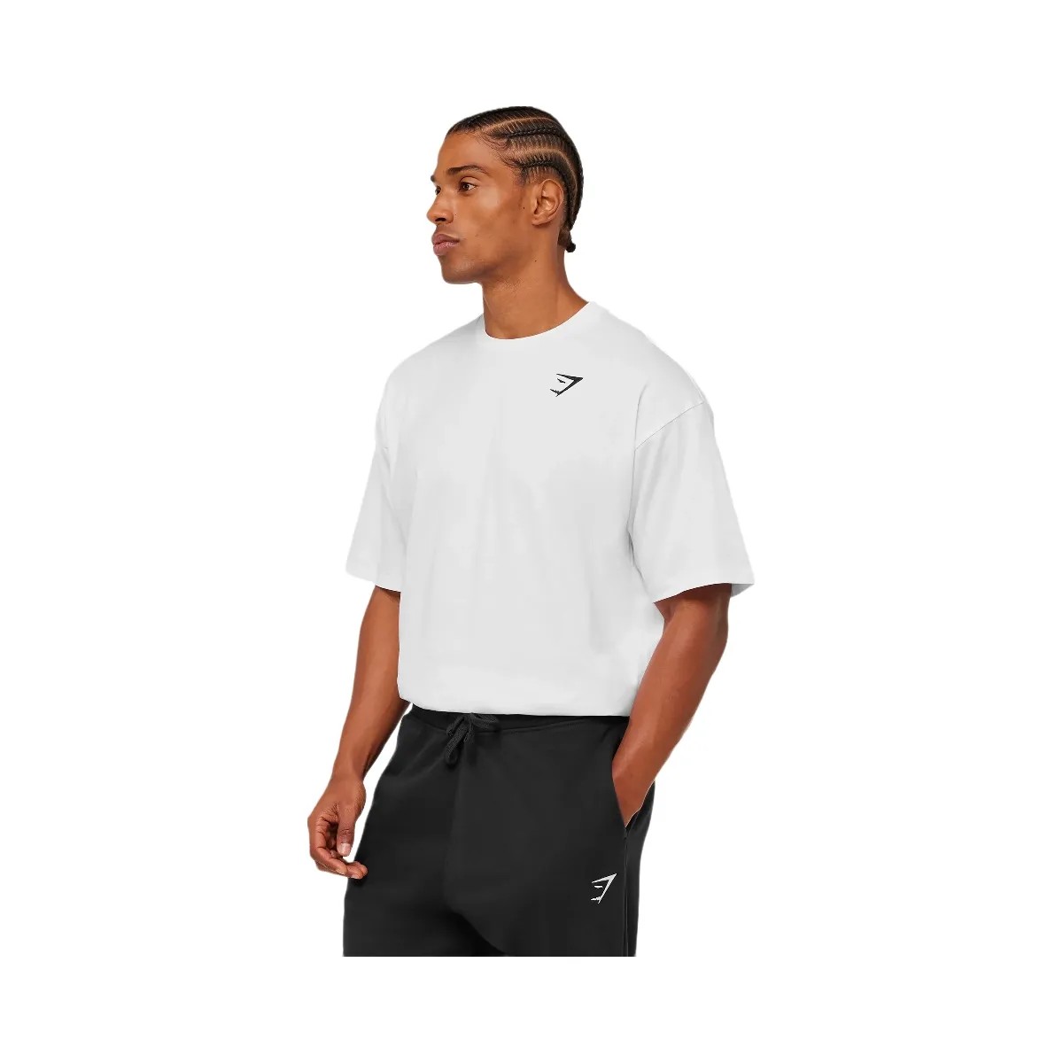 Gymshark Crest Oversized T-Shirt "GS White" - HypeFly India View 2