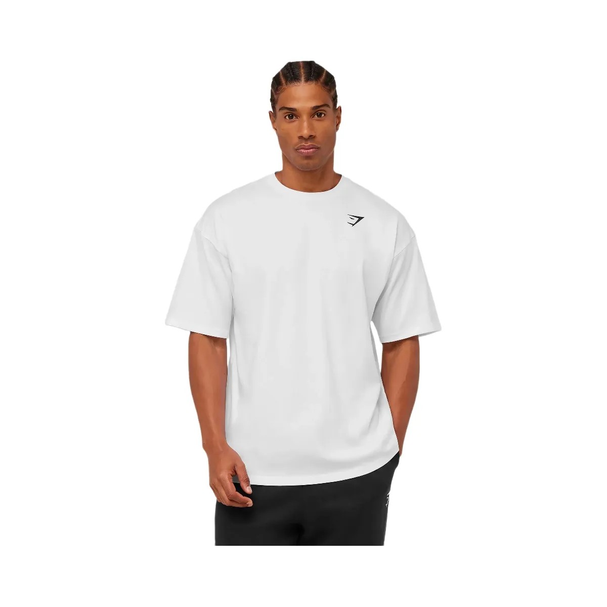 Gymshark Crest Oversized T-Shirt "GS White" - HypeFly India View 4
