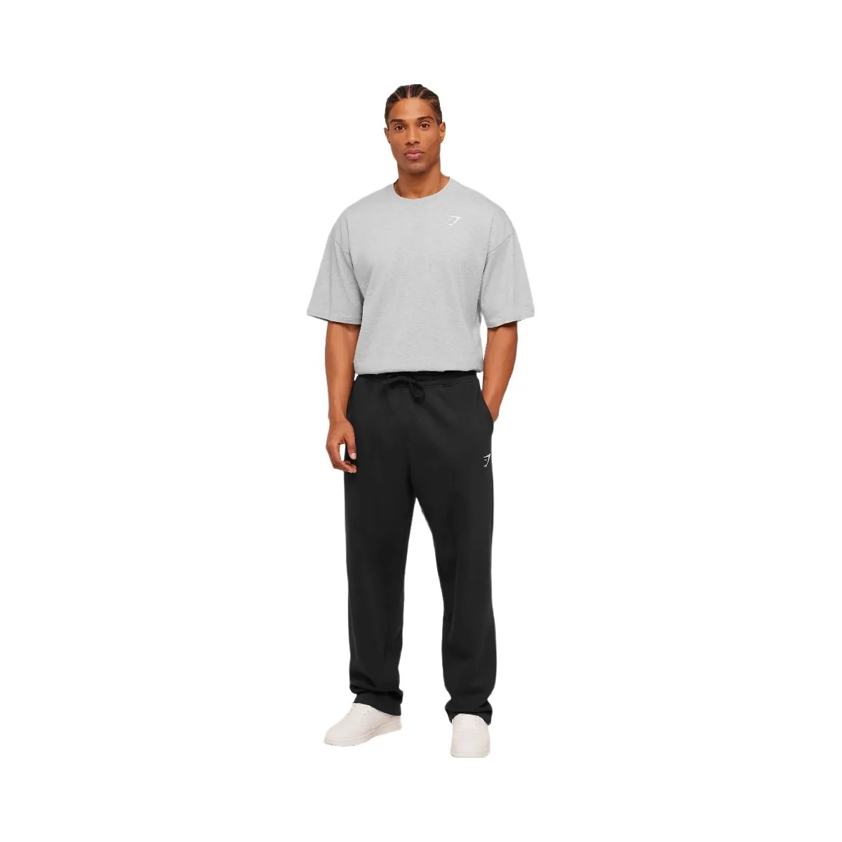 Gymshark Crest Oversized T-Shirt "Light Grey Core Marl" - HypeFly India View 6
